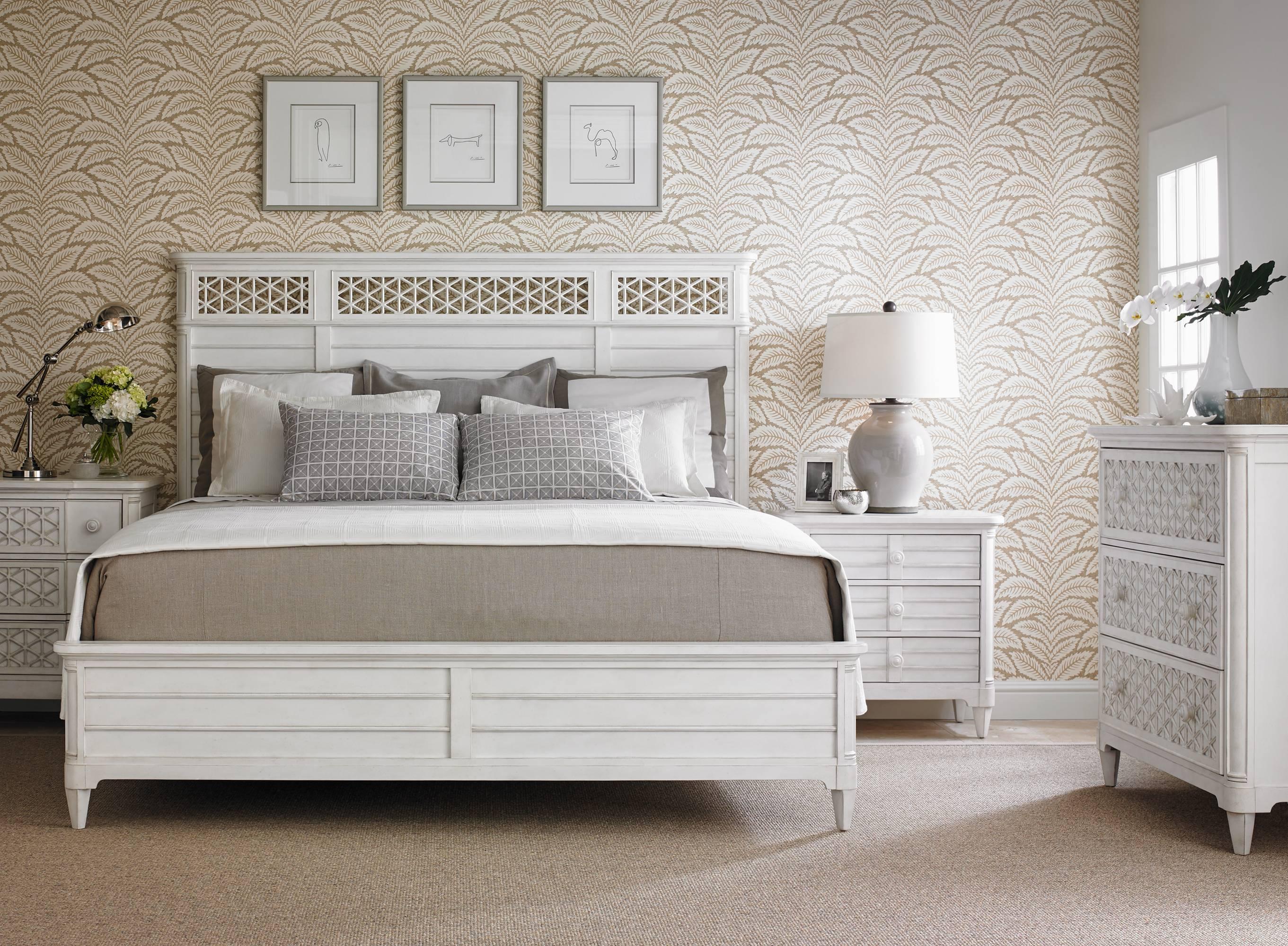 Stanley Furniture Cypress Grove Cottage Style Queen Wood Panel Bed with